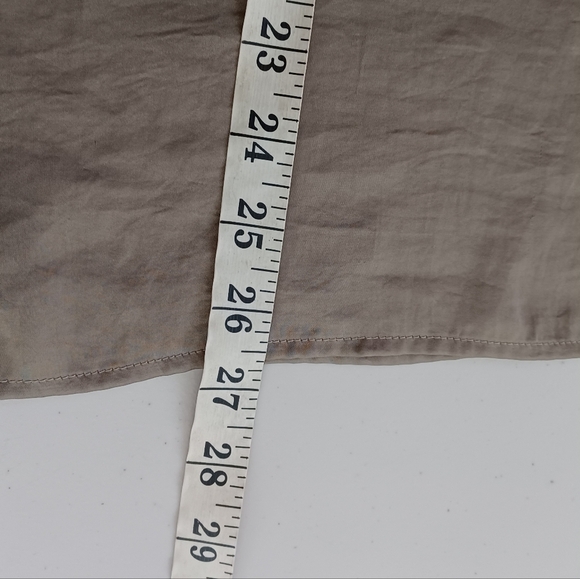 Tutu & Lilli Satin Lagenlook Olive Green Tunic Blouse - Picture 12 of 15